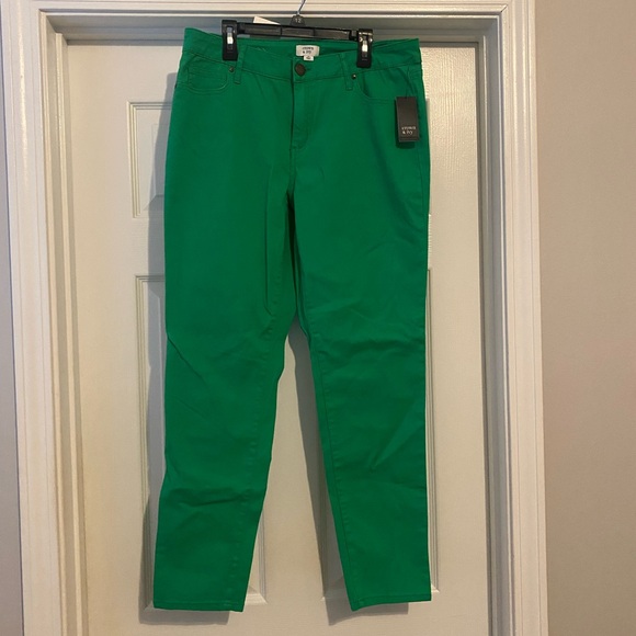 crown & ivy Denim - crown & ivy Bright Green Straight Fit Chinos